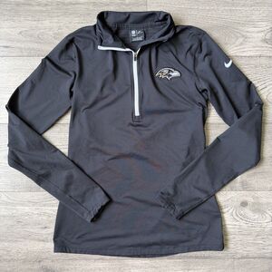 Nike NFL Women’s Baltimore Ravens Black Dri-FIT 1/4 Zip Pullover - Size Large